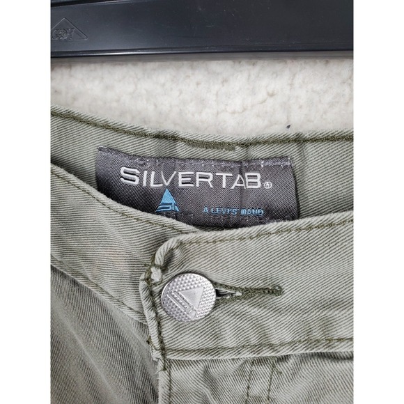 Vtg Y2K SilverTab Levis Cargo Jorts Shorts Mens 31 Gray Wide Leg (30x10) - Picture 8 of 11